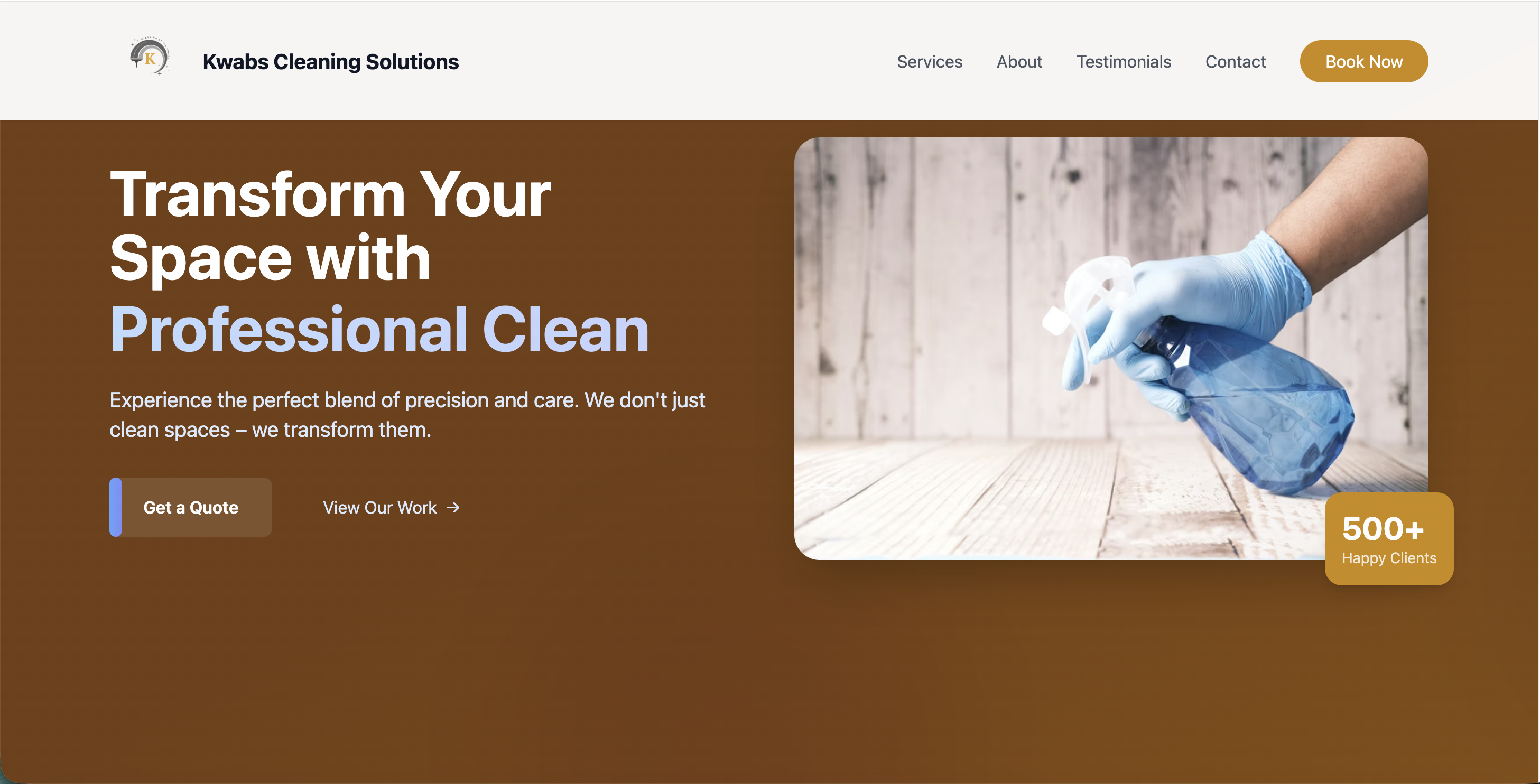 KWABS Cleaning Solutions Screenshot